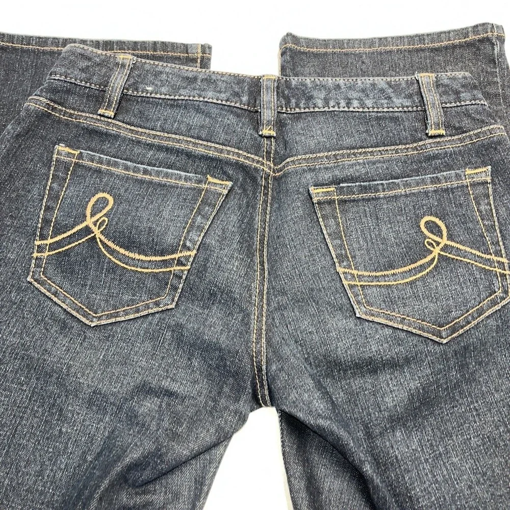 Loft Women's Jeans Curvy Boot Dark Blue Size 2 P - Picture 7 of 8